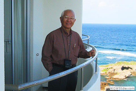 Otoh-san on the balcony