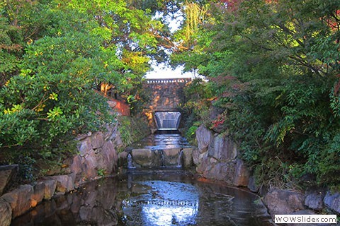 Water channels into the river