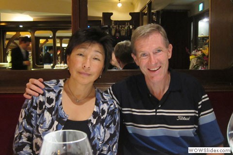 Mie and Wayne dining out